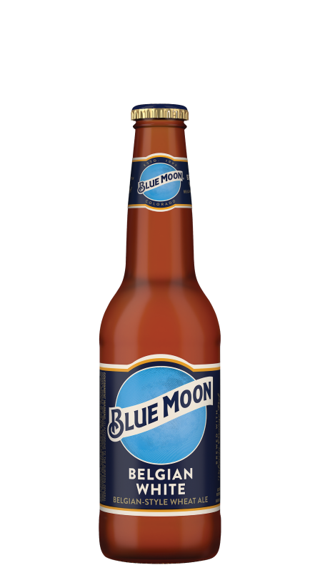 Blue Moon Beer Glass Bottle