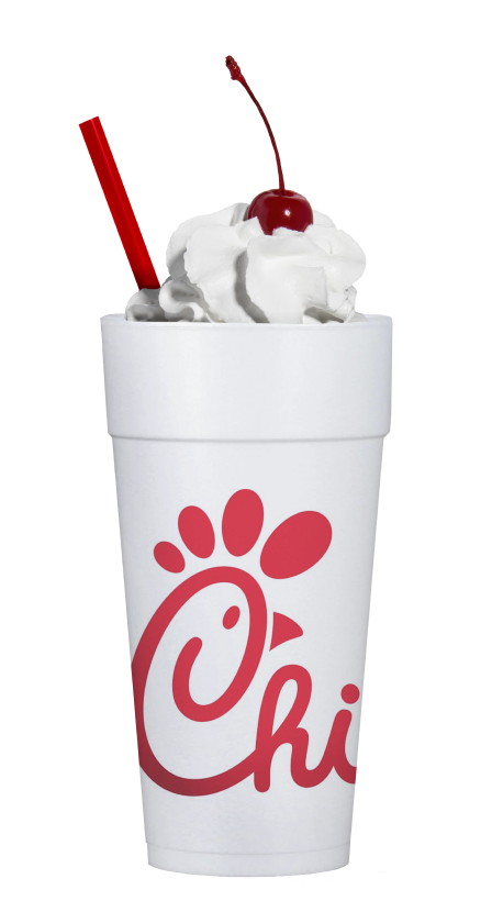 Chick-Fil-A Drink Cup With Whipped Cream on Top
