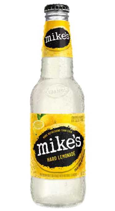 glass bottle of mike's hard lemonade